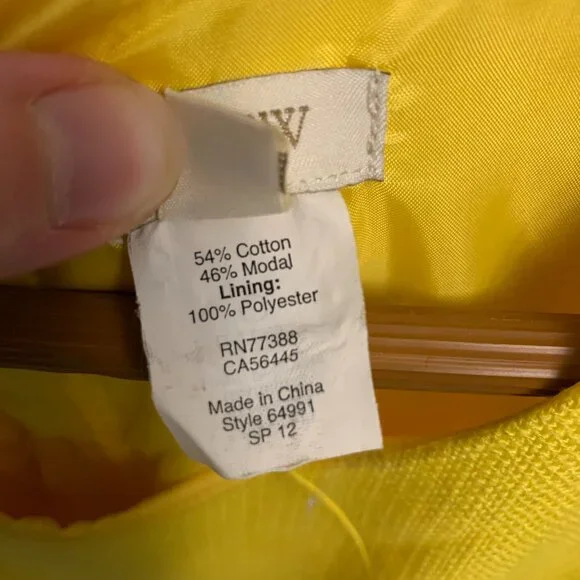 Sunshine Yellow J.Crew Basketweave Cotton Blend Dress - Picture 7 of 11